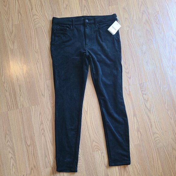 NWT! MOTHER HIGH WAISTED LOOKER TRICKS OF THE TRADE FAUX SUEDE jeans sz 31 - Picture 2 of 8